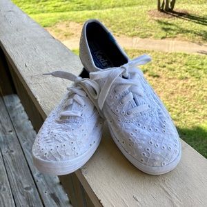 Keds White Eyelet Shoes